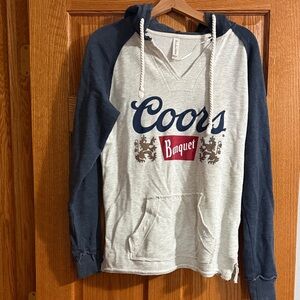 Oura Women’s Coors Banquet Gray and Navy Hoodie